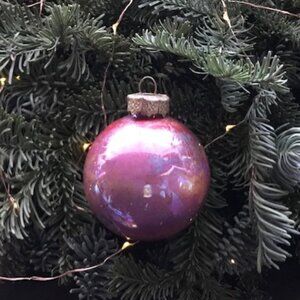 Modern Hand Painted Glass Ornament